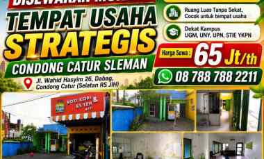 disewakan ruko gudang kantor condong catur sleman