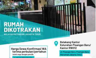 disewakan rumah jl pisangan baru rt 006 rw