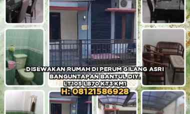 Disewakan Rumah di Banguntapan Bantul Diy. Lt105 Lb70 Kt3 Km1 Nyaman