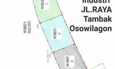 Disewakan 6 Ha Tanah Industri Nol Jalan Raya Tambak Osowilangon Benowo