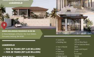 Leasehold Villa di Green Balangan Residence Bali dengan Unblock Ocean