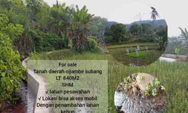 for sale tanah daerah cijambe subang jawa barat