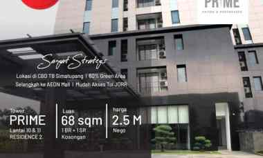 jual apartemen south gate tower prime size 68 m2