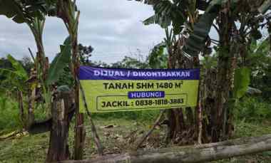 Jual Cepat Tanah 1480 meter di Pinggir Jalan Raya Puspitek