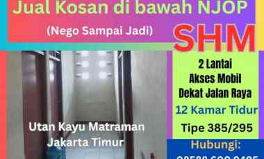 Jual Kos Kosan Jakarta Timur Matraman, di Bawah NJOP, SHM, Akses Mobil