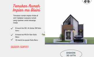 jual rumah di baki sukoharjo pinggir jalan raya