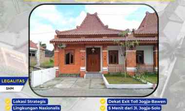 jual rumah etnik joglo type 36 timur candi prambanan