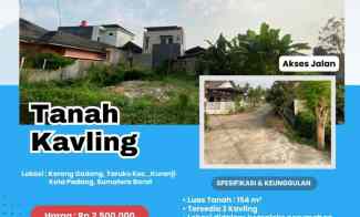 jual tanah kavling di taruko padang