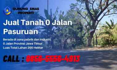 Tanah Dijual di Jalan Raya Pasuruan Malang KM 19