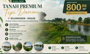 jual tanah tepi danau
