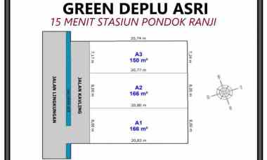 komersil tanah kavling deplu petukangan d masiv