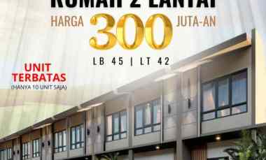 rumah 2 lantai 300 jutaan di bandung