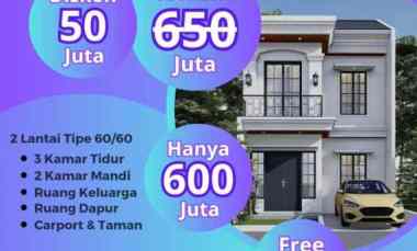 rumah 2 lantai cimanggu bogor 600 juta