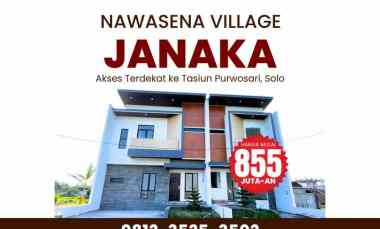 Rumah 2 Lantai Modern Tropis dekat Solo