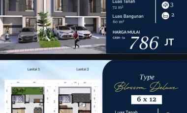 rumah 2 lantai samping jalan raya royal blosom batavia