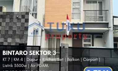 Rumah Bintaro 2 Lt Semifurnished Siap Huni 2.75m