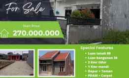 Dijual Rumah Type 36 di Bumiayu Kota Malang