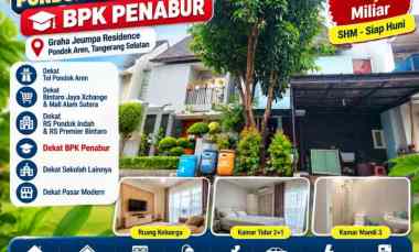 Rumah Dijual Pondok Kacang Barat BPK Penabur, LT 81m