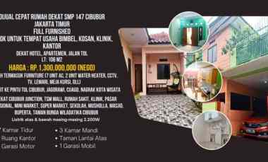 Rumah Fully Furnished di Ciracas Jakarta Timur