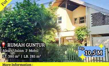 Dijual Rumah Guntur Hitung Tanah Lokasi Sangat Strategis Jalan 2 Mobil