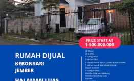 rumah halaman luas kebonsari jember