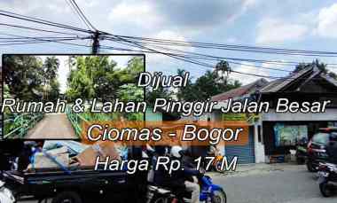 Dijual Rumah Tanah Sangat Strategis View Sungai, Pinggir Jalan Raya