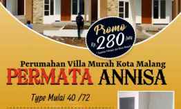 Promo Rumah Permata Annisa 200 Jutaan dekat Gor Ken Arok Kota Malang