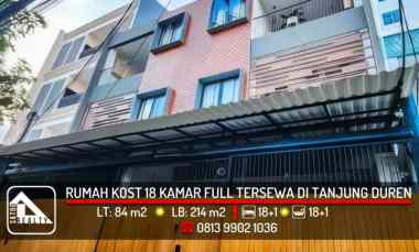 Rumah Kost Eksklusif 18 Kamar Penuh di Tanjung Duren