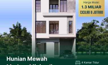 Rumah Mewah Murah 3 Lantai di Studio Alam Indah Depok