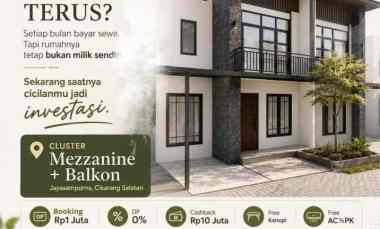 rumah mezzanine cicilan cuma 2 jutaan