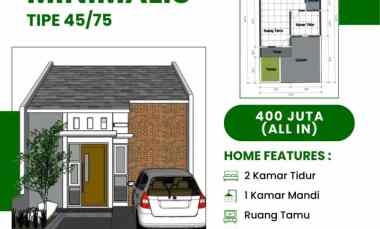 rumah minimalis harga 400 juta all in di kota malang