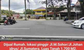 rumah pinggir jln m sohor jln johan idrus jln sumatera