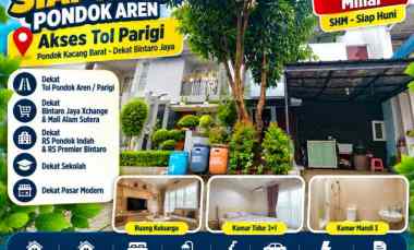 Rumah Siap Huni Pondok Aren Akses Tol Parigi, SHM