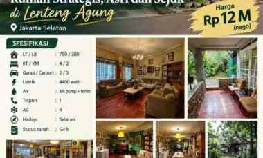 rumah stategis asri di lenteng agung