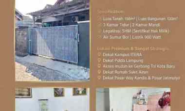 Rumah Dijual di Jalan Pulau Panggung Way Hui itera