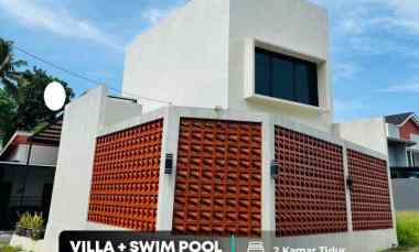 rumah villa jogja utara swimming pool dekat kampus uii