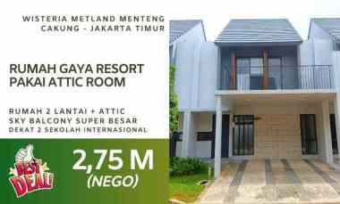 rumah wisteria dijual metland menteng cakung