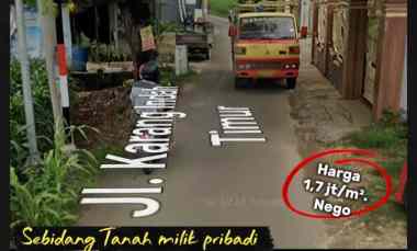 Tanah Dijual di jl Karang Indah Timur