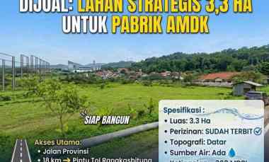 Tanah 3,3 Hektar Izin Amdk sudah Terbit