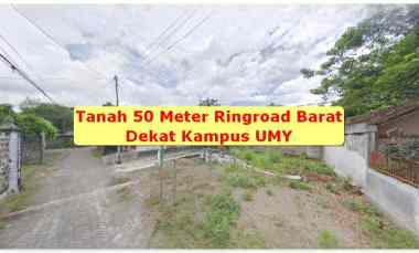 tanah 50 meter ringroad barat dekat exit toll westlike