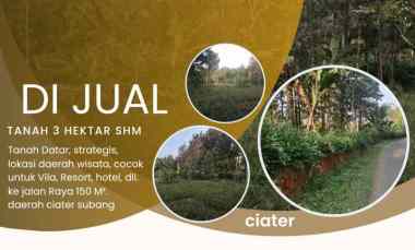 tanah daerah wisata sekitar ciater subang
