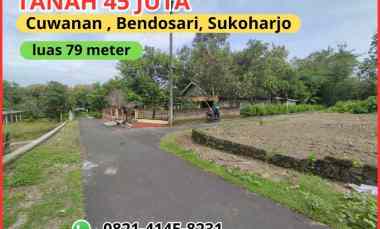 Tanah Dijual di CUWANAN, BENDOSARI, SUKOHARJO