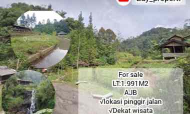 tanah dekat wisata sungai view bagus ciater subang