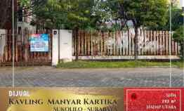 Tanah Dijual di Jl. Manyar Kartika Barat, Menur Pumpungan, Kec. Sukolilo, Kota Surabaya, Jawa Timur 60118, Indonesia