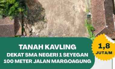 Tanah Kavling 100 meter Jalan Margoagung