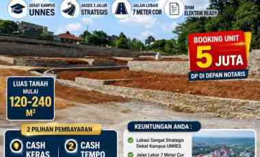 Tanah Kavling Ciamik Siap Bangun dekat Kampus Unnes