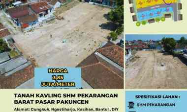 Tanah Kavling dekat Pusat Jogja Barat Pasar Pakuncen