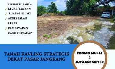 Tanah Kavling Strategis 500 meter jl Besi Jangkang