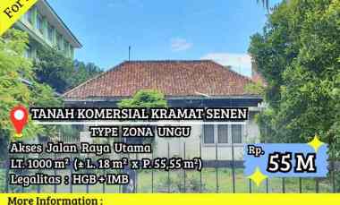 Tanah Dijual di Kramat Raya