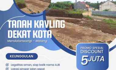 Tanah Kavling Siap Bangun Fasum Perumahan Kota Malang